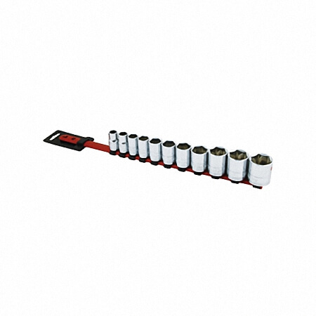 Juego de 11 vasos de 1/2" y 6 puntas (SAE)