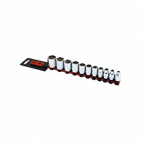 Juego de 11 vasos de 3/8" y 6 puntas
