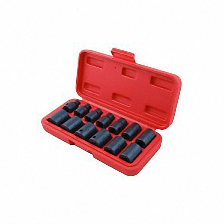 JUEGO DE 14 VASOS DE IMPACTO DE 3/8" (MÉTRICOS)