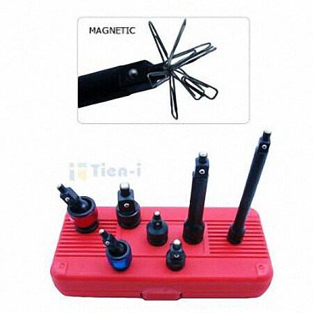 JUEGO DE 7 ACCESORIOS DR. IMPACT DE 3/8" Y 1/2" (MAGNÉTICOS)