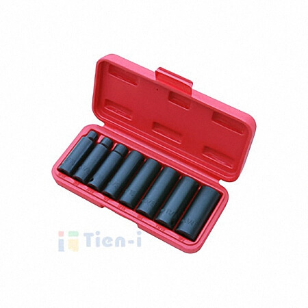 Juego de 8 vasos de impacto profundas de 3/8" (SAE)