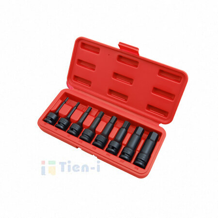 Juego de 8 vasos de impacto hexagonales de 1/2" (78L, H5-H19)