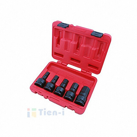 Juego de 5 vasos de impacto hexagonales de 3/4" (SAE)