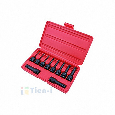 Juego de 10 vasos de impacto con punta de Torx de 1/2"