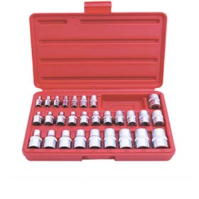 Juego de 28 vasos de Torx DR. de 1/4", 3/8" y 1/2".