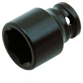 Vaso de impacto de 6 puntas con cuadradillo de 1/4", SAE, métrico, estándar europeo