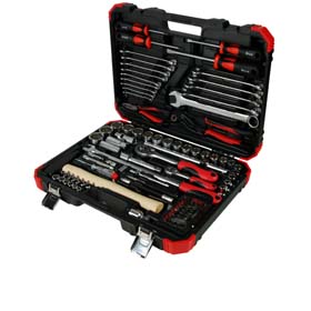 JUEGO DE HERRAMIENTAS DE 106 PIEZAS DE 1/4" Y 1/2" (MM)