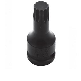 Vaso con punta de impacto XZN de triple cuadrado estriado de 3/8" DR.