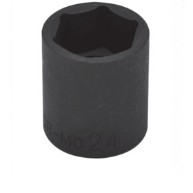 Vaso de impacto de 6 puntas de 1/2", SAE, métrico, estándar americano