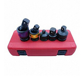 Juego de 5 adaptadores de impacto y juntas universales de 3/4" y 1" de DR.