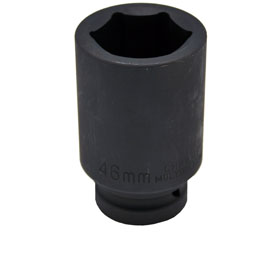 Vaso de impacto largo de 6 puntas American Standard de 1 pulgada, SAE, métrico.