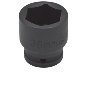 Vaso de impacto de 6 puntas tipo USA de 3/4", SAE, métrico