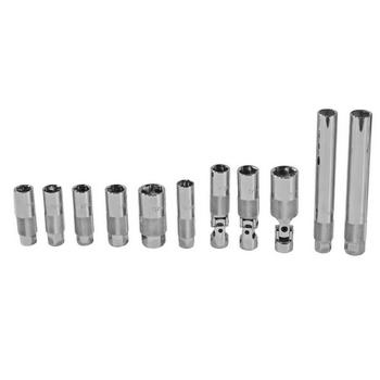 Juego de 11 vasos magnéticos para bujías, 3/8" DR. (SAE/mm)